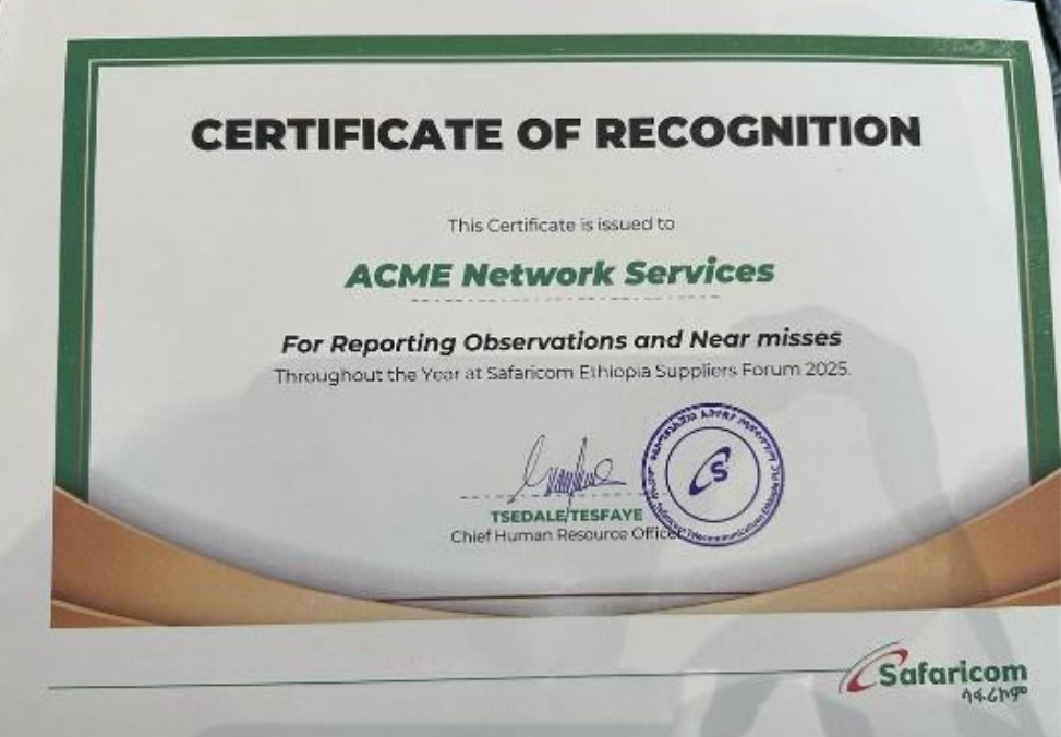 Safaricom Ethiopia: The Best Business Partner Award for Ethiopia 2024